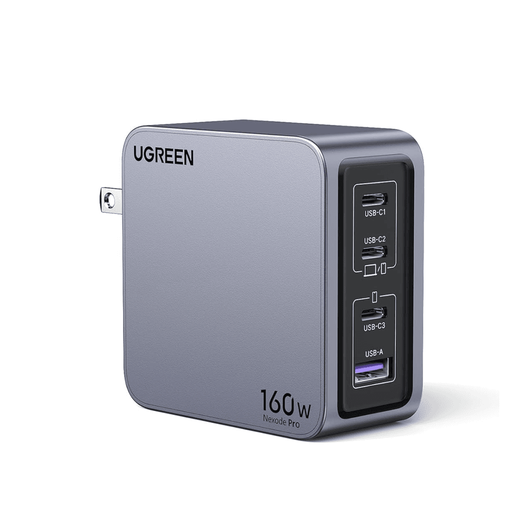UGREEN Nexode Pro X763 160W GaN Fast Charger Set | 3-Port USB-C + 1-Port USB-A | US Plug