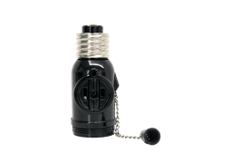 OMNI E27-712 Chain Pull Socket with 2 Flat Pin Outlet (3A 250V)