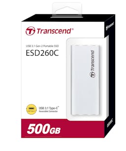 Transcend TS500GESD260C 500GB, External SSD, ESD260C, USB 3.1 Gen 2, Type C