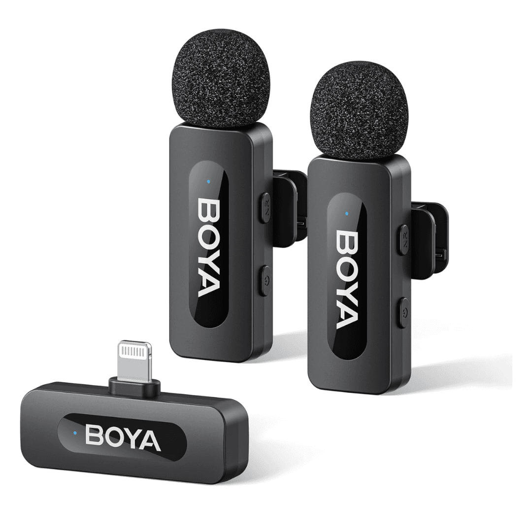 Boya BY-V2 | Wireless Dual Microphone | Lightning Receiver | 2.4GHz | For iPhone & iPad