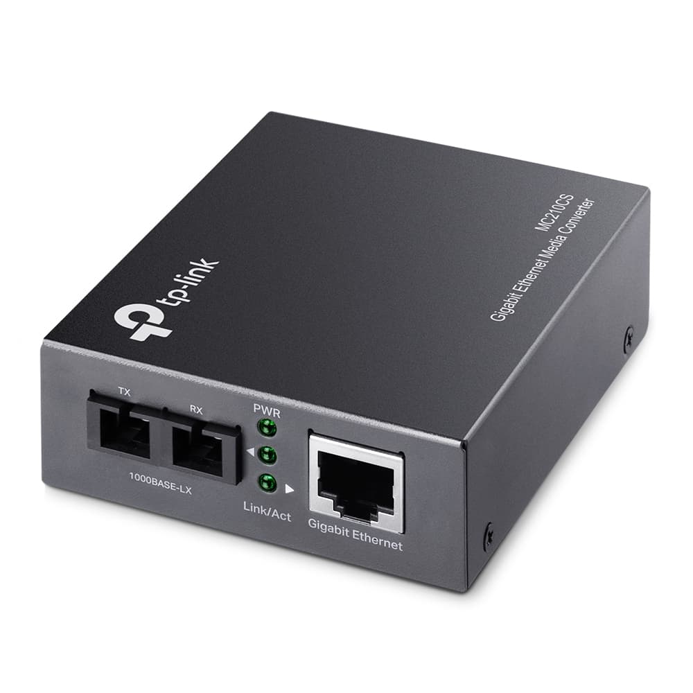 TP-Link MC210CS Gigabit Single-Mode SFP to RJ45 Fiber Media Converter