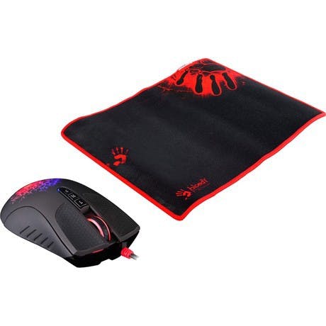 Bloody A9081 Light Strike Gaming Mouse Bundle (Mouse w/ Mousepad)
