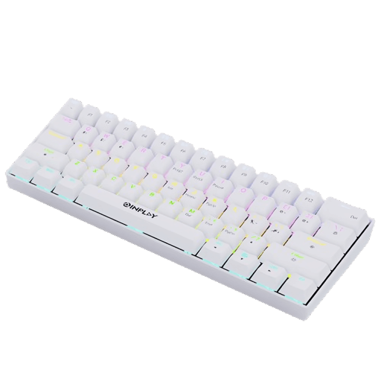 Inplay SK610 Mix Color Mechanical 61 Key Brown Switch Keyboard with RGB Light