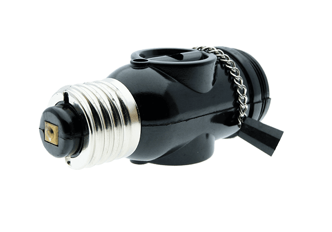 OMNI E27-712 Chain Pull Socket with 2 Flat Pin Outlet (3A 250V)