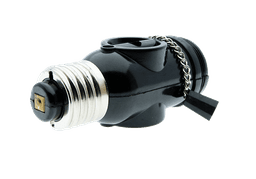 OMNI E27-712 Chain Pull Socket with 2 Flat Pin Outlet (3A 250V)
