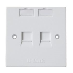 D-Link NFP-0WHI21 Dual Faceplate Accepts Two Keystone Jacks with Shutter & ID Plate- 86*86 mm - White Colour - Square