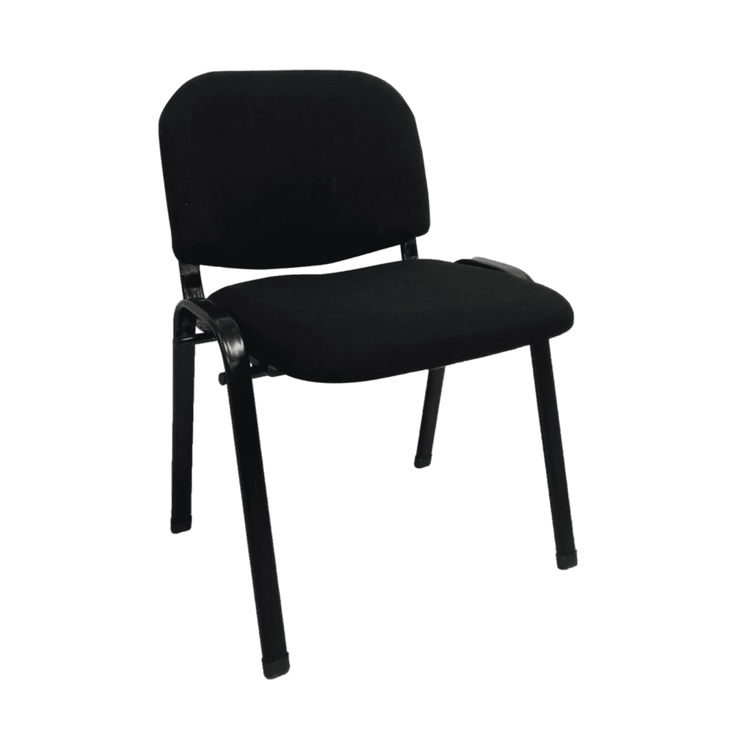 Cubix Fabric Stackable Visitor's Chair Black I Professional Office Guest Seating