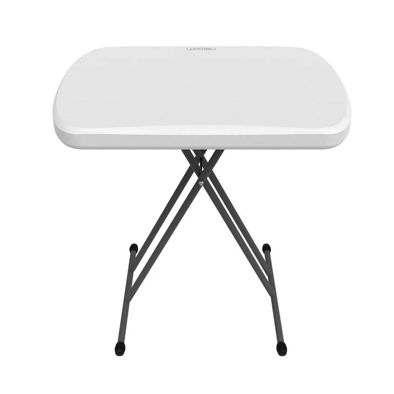 Lifetime 26-inch Personal Rectangle Table - White Granite (80251)