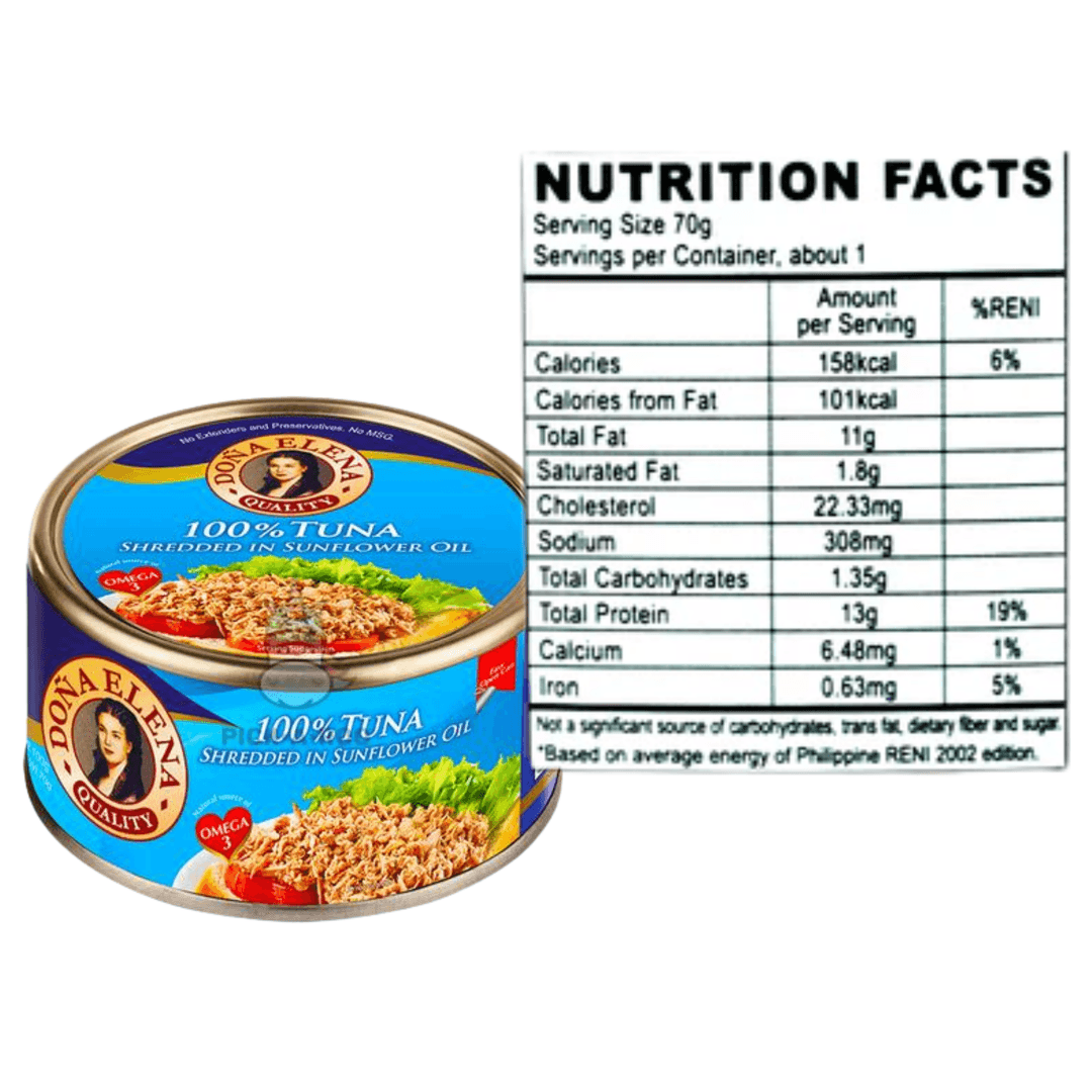 Dona Elena 100% Tuna Shredded in Sunflower Oil 100g