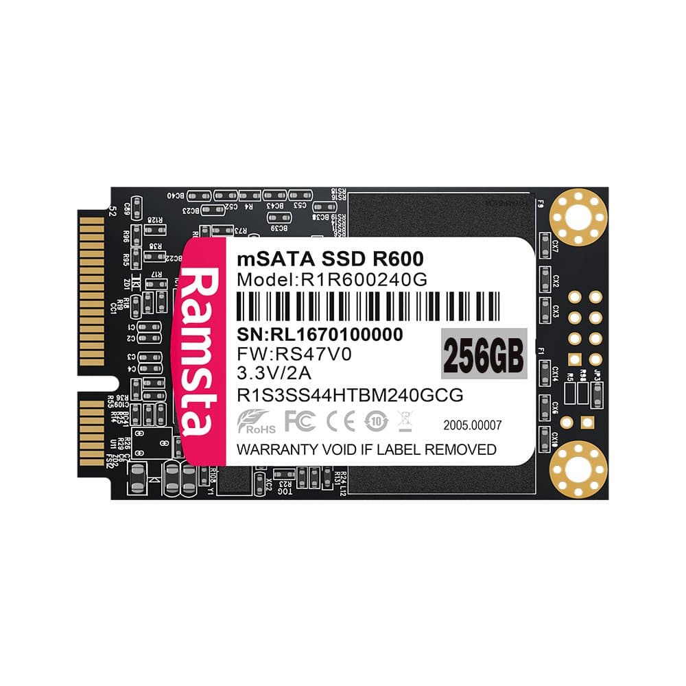 Ramsta R600 mSATA 512GB NVMe PCIe SATA III 6Gb/s SSD mSATA-256GB
