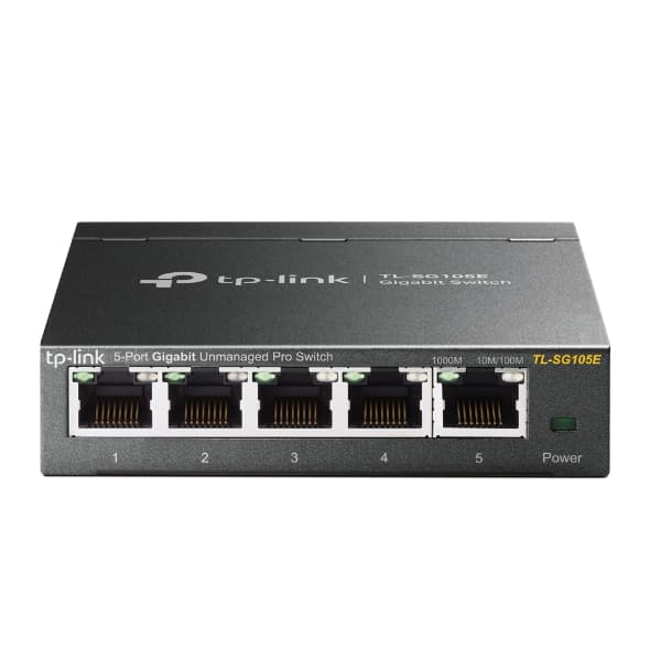 TP-Link SG105E 5-Port Gigabit Unmanaged Pro Switch | QoS, Vlan, IGMP and Link Aggregation