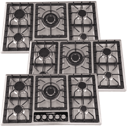 La Germania HC9005 Built-In Gas Hob 5 Burners 86cm | Stainless Steel, Triple Ring, Professional