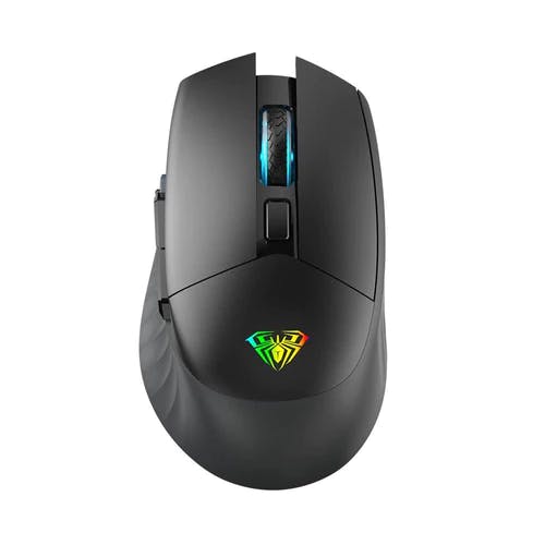 Aula SC520 RGB Dual Mode 2.4G Wireless/Type-C Wired Gaming Mouse (Black)