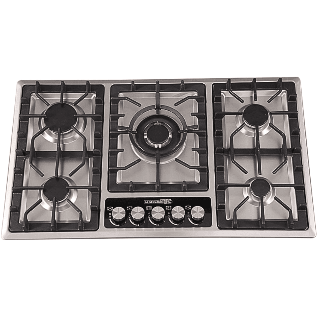 La Germania HC9005 Built-In Gas Hob 5 Burners 86cm | Stainless Steel, Triple Ring, Professional