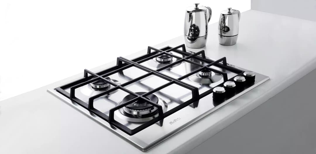 Elba EL 65-445 60cm Built-in Gas Cooktop | Stainless Steel | 4 Burners | Made in Italy