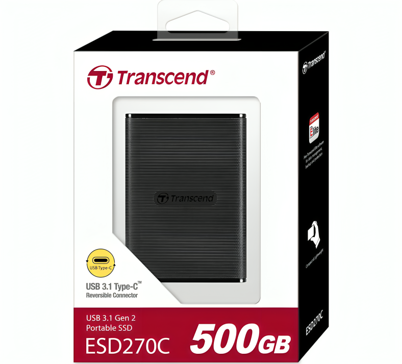 Transcend TS500GESD270C 500GB, ESD270C, USB 3.1 Gen 2, Type C