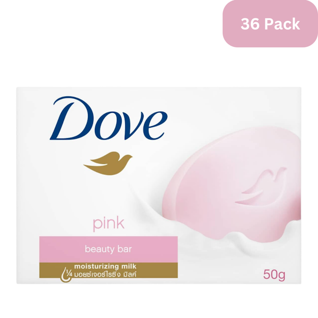 Dove Beauty Cream Bar Soap Pink 50g Pack of 36