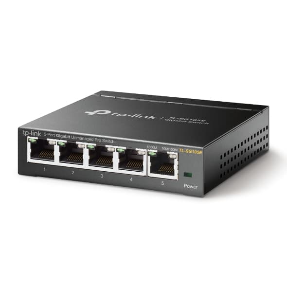 TP-Link SG105E 5-Port Gigabit Unmanaged Pro Switch | QoS, Vlan, IGMP and Link Aggregation
