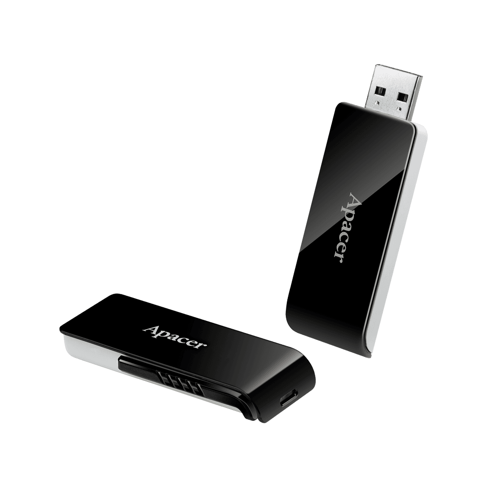 Apacer AH350 USB 3.2 Gen 1 Flash Drive 128GB Black Rp AP128GAH350B-1