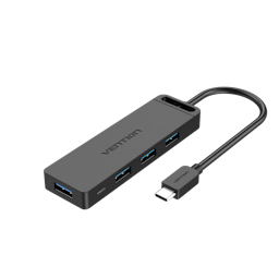 Vention TGKBB 0.15M Type-C to 4-Port USB 3.0 Hub with Power Supply