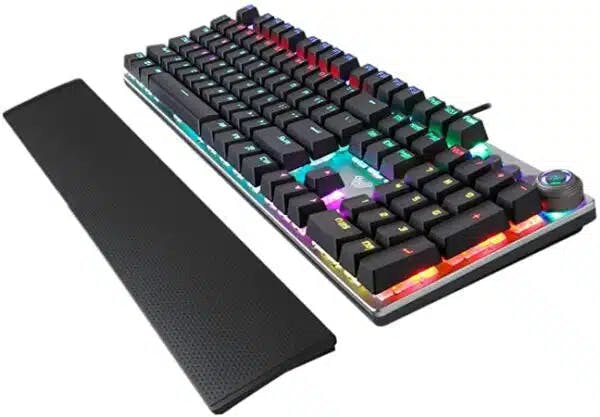 AULA F2088 Black Mechanical Keyboard Wired with Wrist Rest