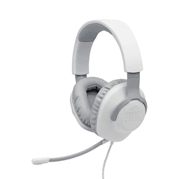 JBL Quantum 100 White Wired Gaming Headset I Over-Ear, Universal Compatibility, Affordable
