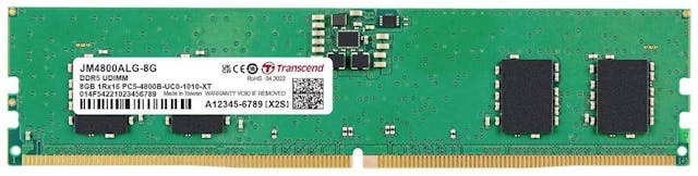 TRANSCEND JETRAM JM4800ALG-8G Memory Module 8 GB 1 X 8 GB DDR5 4800 MHZ ECC