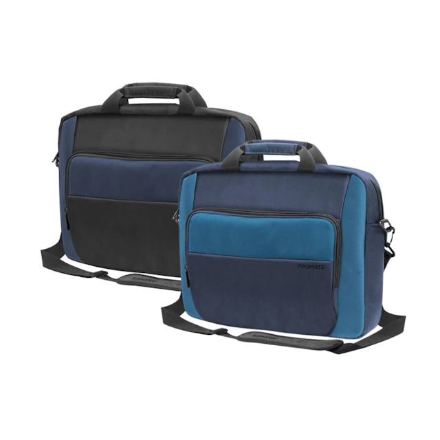 Promate Limber-MB Large Capacity Water Resistant Messenger Bag with Multiple Compartments for 15.6” Laptops