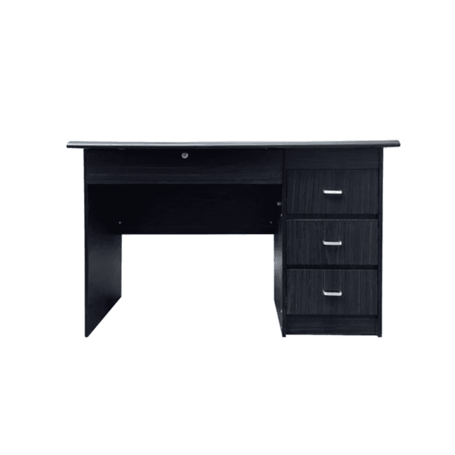 Cubix SMP 212 Modern Office Table with Center Drawer, Pedestal Drawers, and Cabinet – Wenge Finish