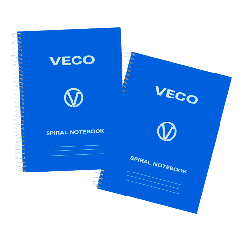 Veco 206012 Spiral Notebook 80L | Acid-Free Blue