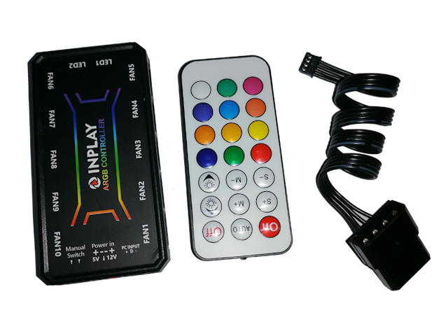 INPLAY RGB Fan Hub with Remote Controller 