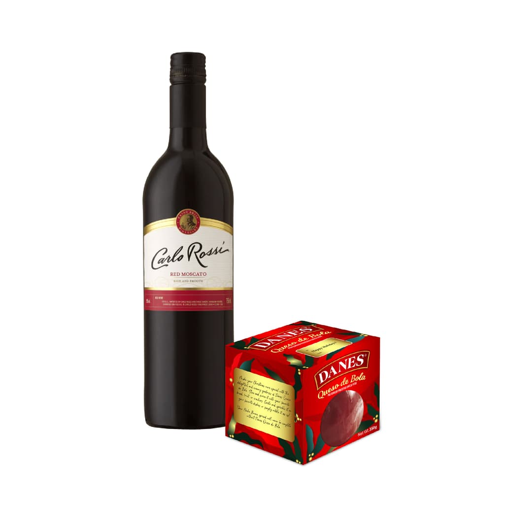 Christmas Wine and Cheese Basket - 2pc bundle