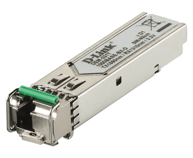 D-Link 1000Base-BX-D Simplex LC Single-mode SFP Mini-GBIC Transceiver Up to 40km (DEM-331T)