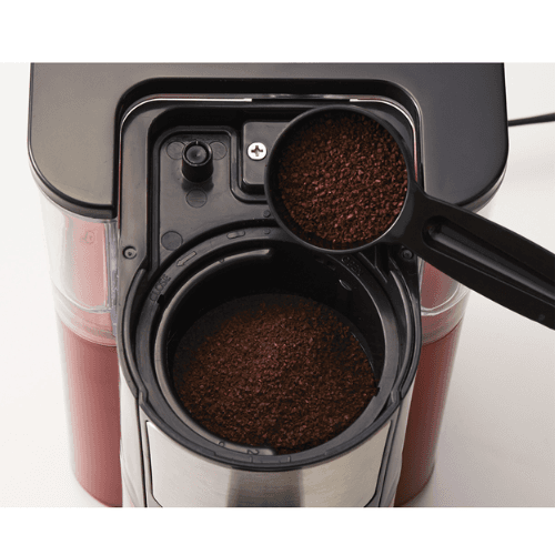Koizumi KKM‑1001R Mini Grind & Brew Coffee Maker | 600W, 1–2 Cups, Built-in Grinder, Compact Design