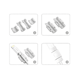 UGREEN (LP127) Charging Cable Protector | Extend Cable Life, Tangle-Free Design | White