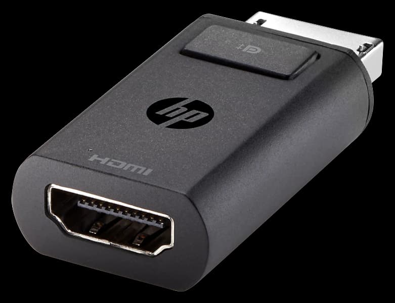 HP DisplayPort to HDMI 1.4 Adapter (F3W43AA) – DP Male to HDMI Female, 1080p/4K30 Support, Plug-and-Play