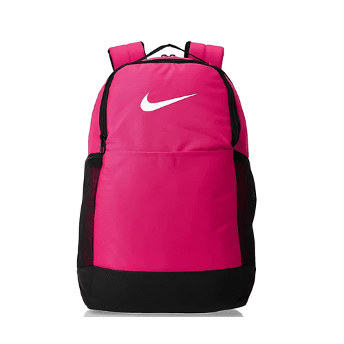 Nike Brasilia Medium Training Backpack | BA5954-666 Pink Gym Bag with Laptop Sleeve & Side Bottle Pocket