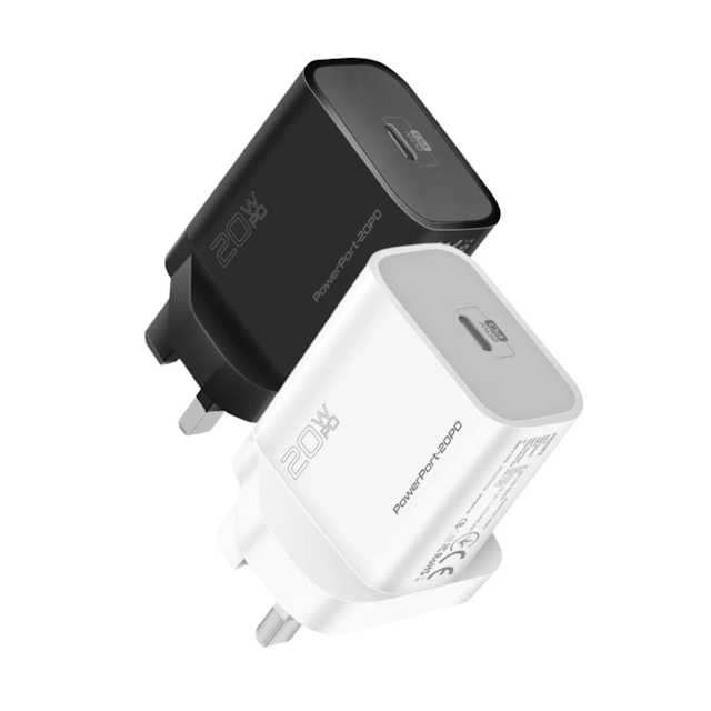 Promate PowerPort-20PD 20W Power Delivery USB-C Wall Charger for iPhone 8 and up