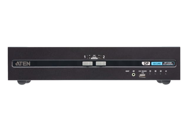 ATEN CS1142DP4C 2-Port USB DisplayPort Dual Display Secure KVM Switch with CAC (PSD PP v4.0 Compliant)