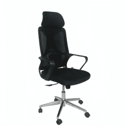 Gentleprince Oda Executive Office Chair D1-323AB | Mesh Back | Adjustable Headrest | Black