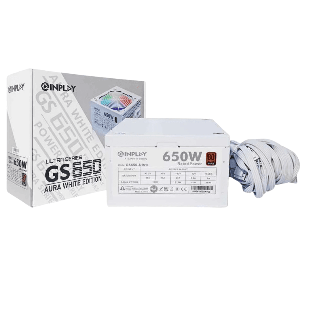 Inplay GS650-ULTRA 650W Power Supply | PSU for Gaming & Desktop Systems