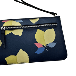 Kate Spade Cameron Lemon Zest Wristlet – Medium L-Zip, River Blue Multi