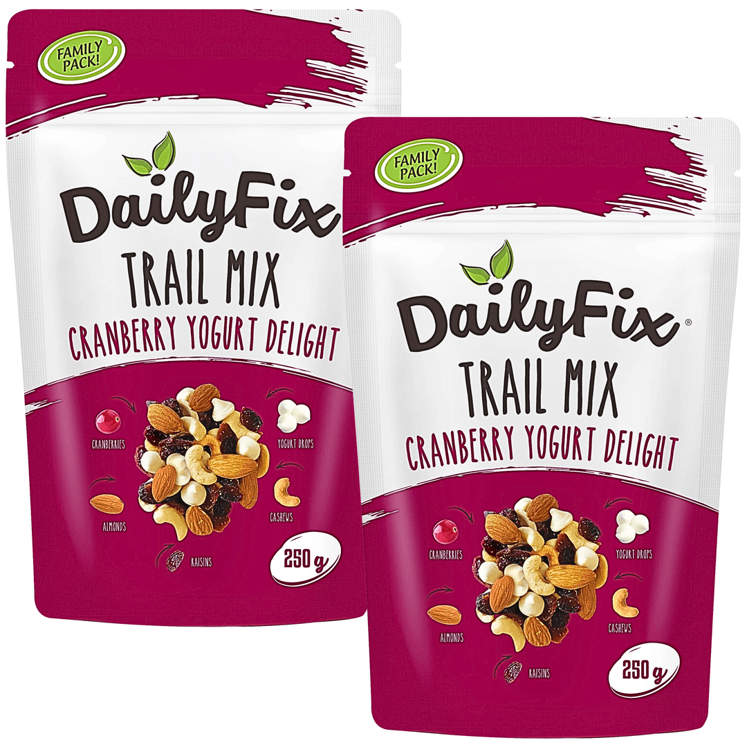 DailyFix Cranberry Yogurt Delight Trail Mix | Premium Nuts, Cranberries & Yogurt Drops | 250g