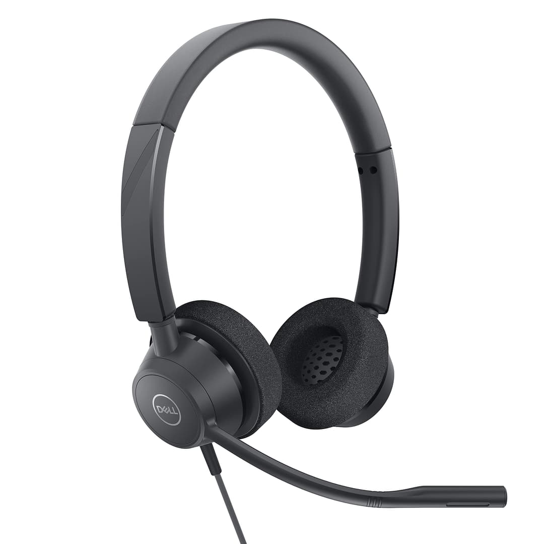 Dell WH3022 Pro Stereo Headset I USB Wired, Noise-Cancelling Mic, Hi-Fi Stereo Audio, All-Day Comfort