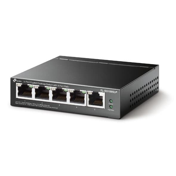 TP-Link SG1005LP 5-Port Gigabit Desktop Switch with 4-Port PoE+