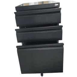 Cubix MC-21 3-Drawer Steel Mobile Pedestal with Central Lock and Recessed Handle