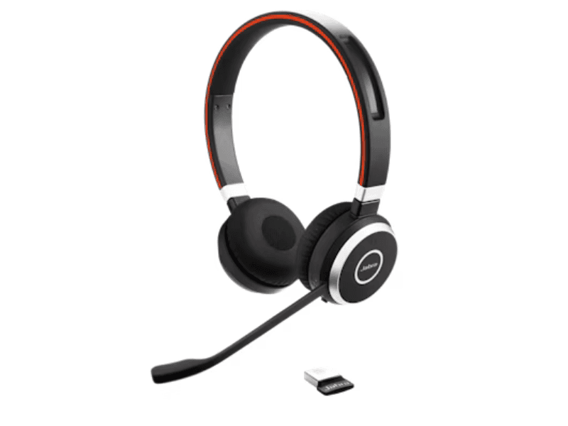 Jabra Evolve 65 MS Wireless Headset I Professional Stereo with Link 370 USB Adapter