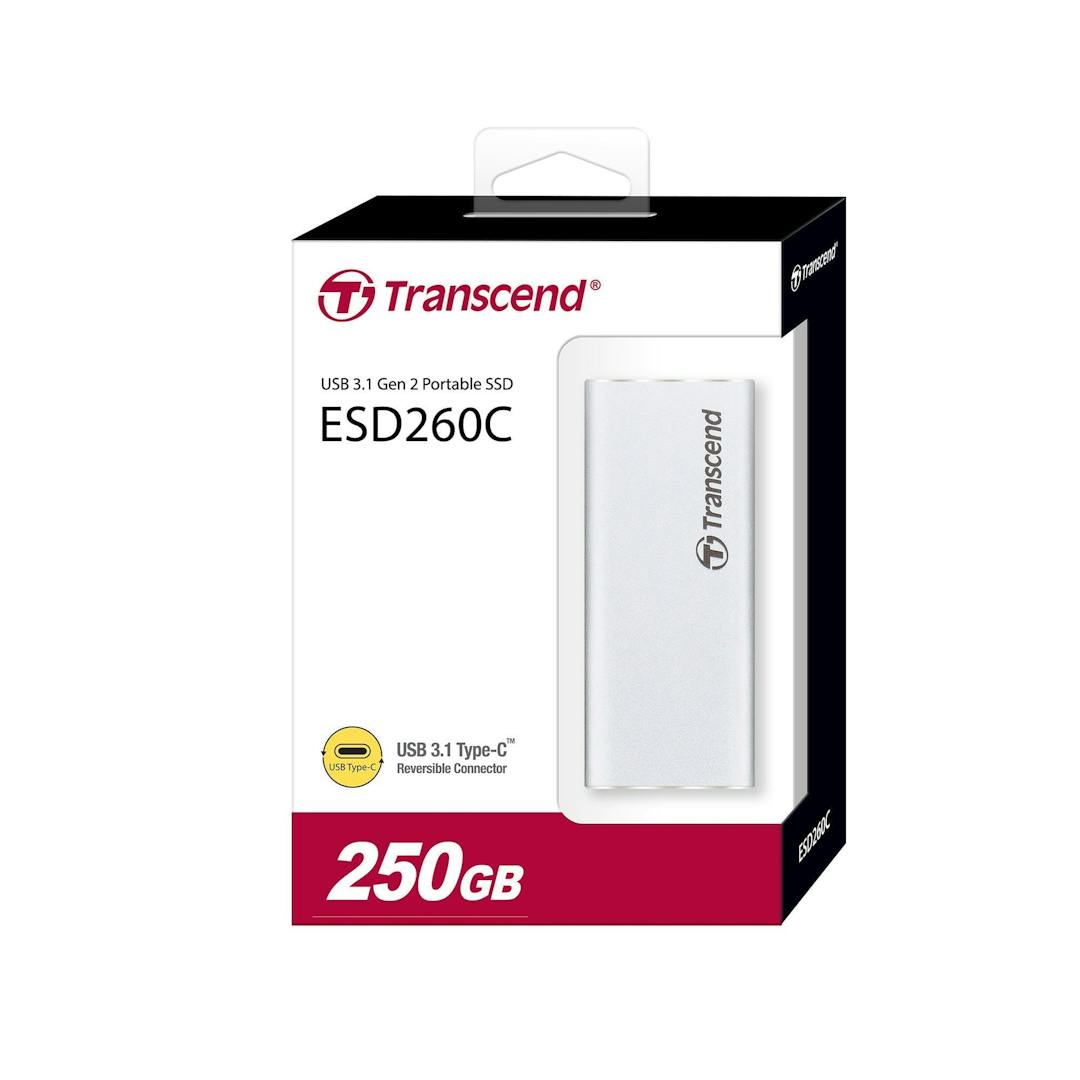 Transcend TS250GESD260C 250GB, External SSD, ESD260C, USB 3.1 Gen 2, Type C
