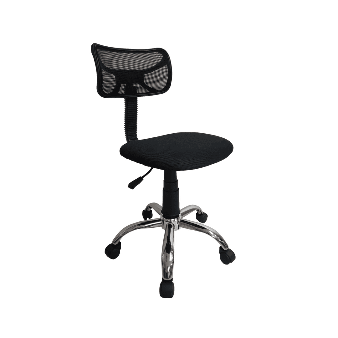 Cubix TC 502GC Mesh Computer Chair – Armless Design with Chrome Base for Office Comfort