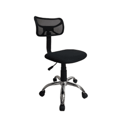 Cubix TC 502GC Mesh Computer Chair – Armless Design with Chrome Base for Office Comfort
